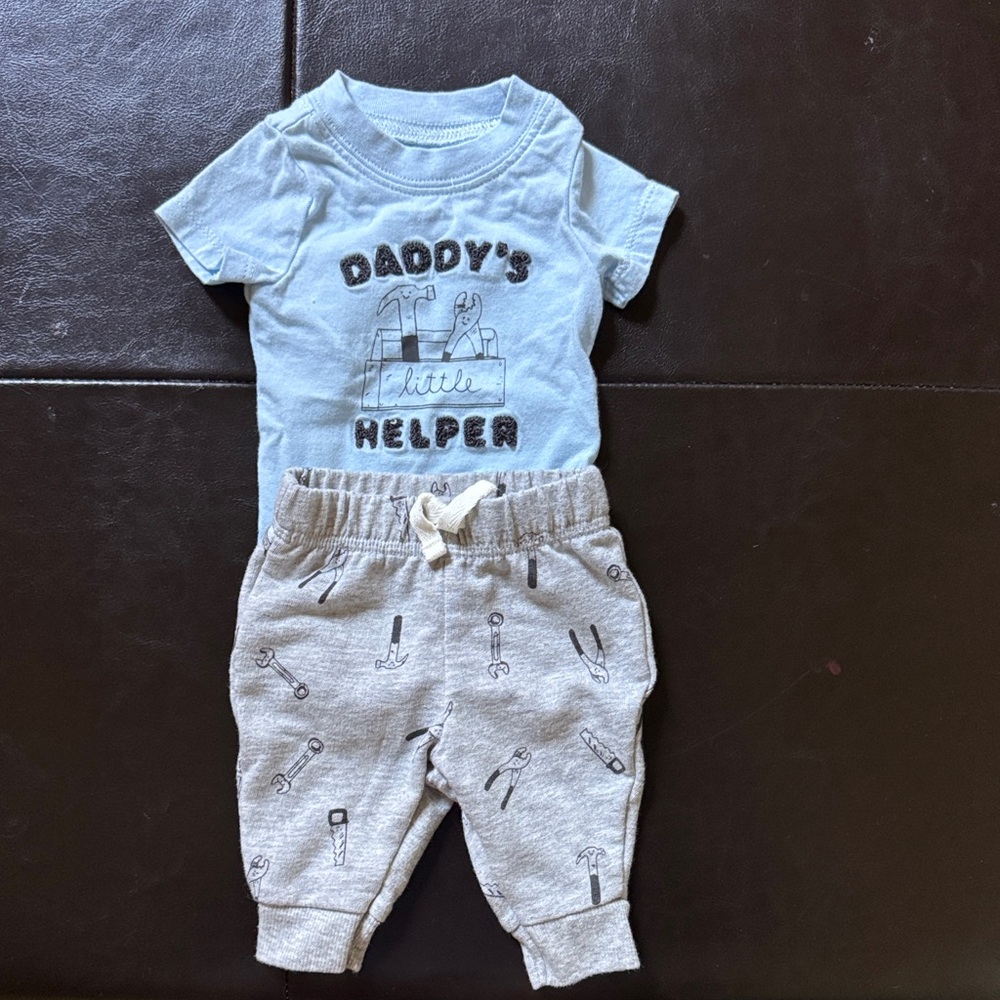 Carter's Blue and Gray Kids Matching Set